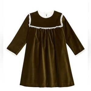 La coqueta Carolina Ruffled Velvet Dress